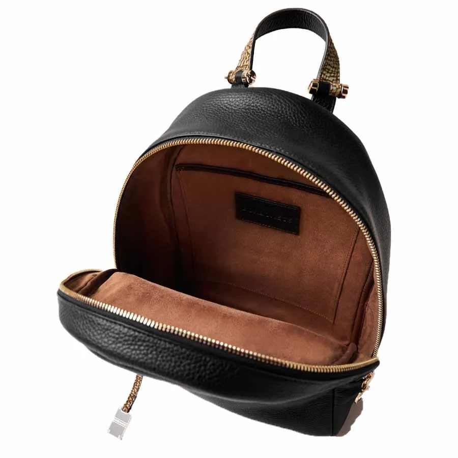 Borbonese zaino donna Bolt medium pelle nero