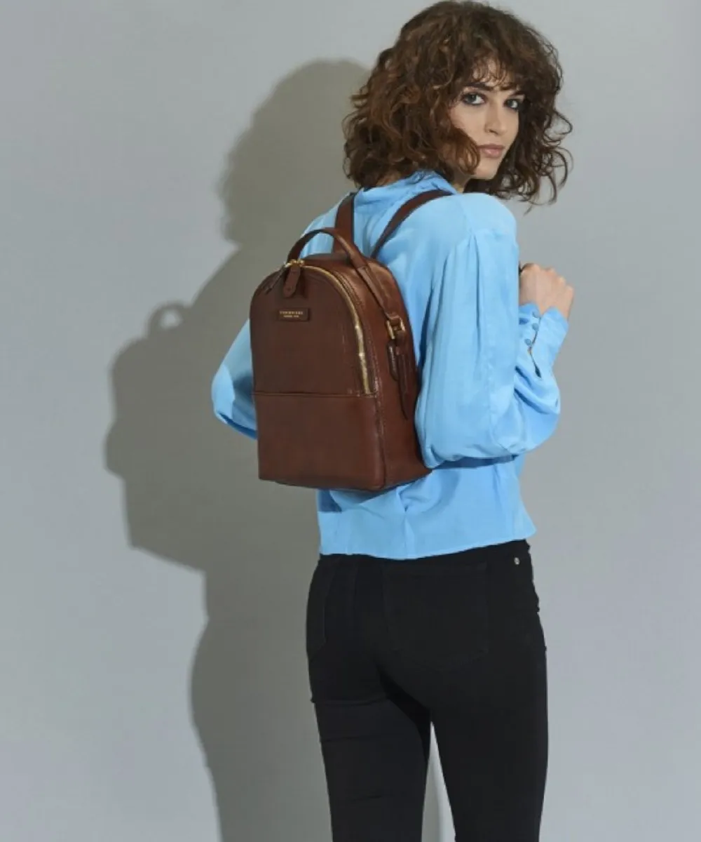The Bridge Pearl District zaino donna, pelle cuoio marrone